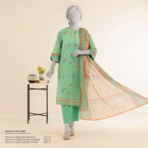 Mtj by Molana Tariq Jamil: Luxury Digital Premium Printed Airjet Lawn 3-Piece Suit (100% Original)