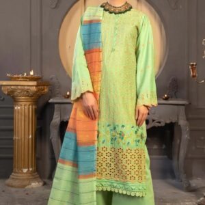 3_Piece schiffli multihead embroidery lawn