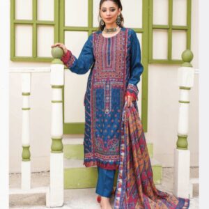 3_piece luxury embroidered Lawn rimal by#usmankashif
