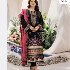 3 piece luxury embroidered lawn #ukfashion
