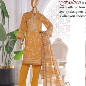 mehak 3 piece digital printed doria slub Lawn