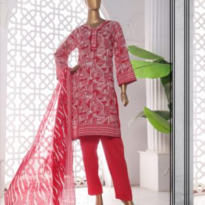 mehak 3 piece digital printed Doria Slub Lawn