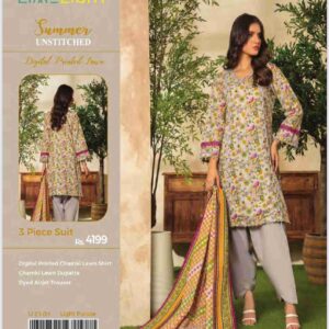 Limelight 3 piece Printed Chamki lawn